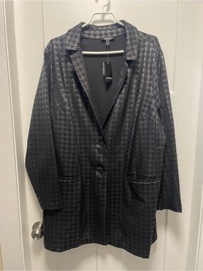 NWT Torrid Houndstooth Satin Blazer Jacket